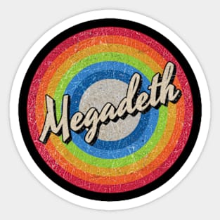 Vintage Style circle - Megadeth Sticker